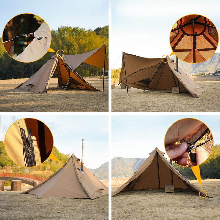 【年中最大Prime Day Sale】【絶版品】【20%OFF】山稜 二又ティピーテント TC 180 - GOGlamping