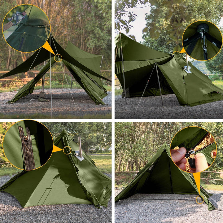 【年中最大Prime Day Sale】【絶版品】【20%OFF】山稜 二又ティピーテント TC 180 - GOGlamping