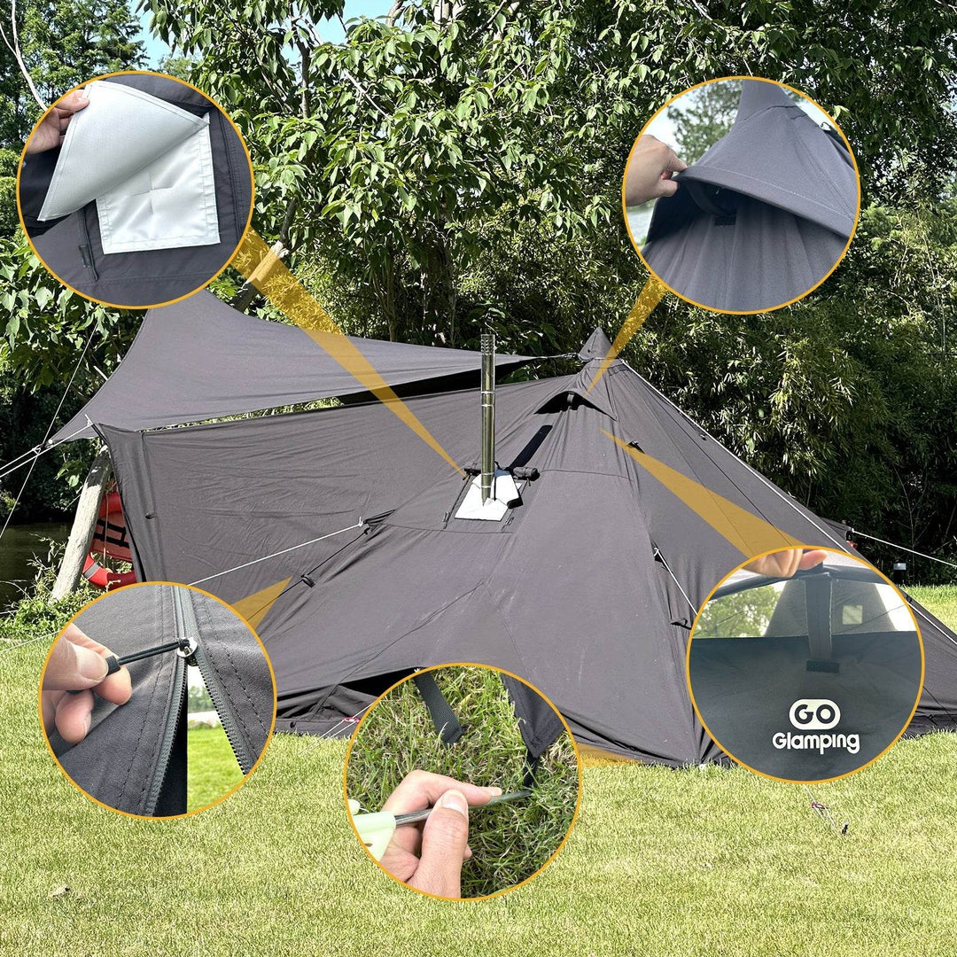 【年中最大Prime Day Sale】【絶版品】【20%OFF】山稜 二又ティピーテント TC 180 - GOGlamping