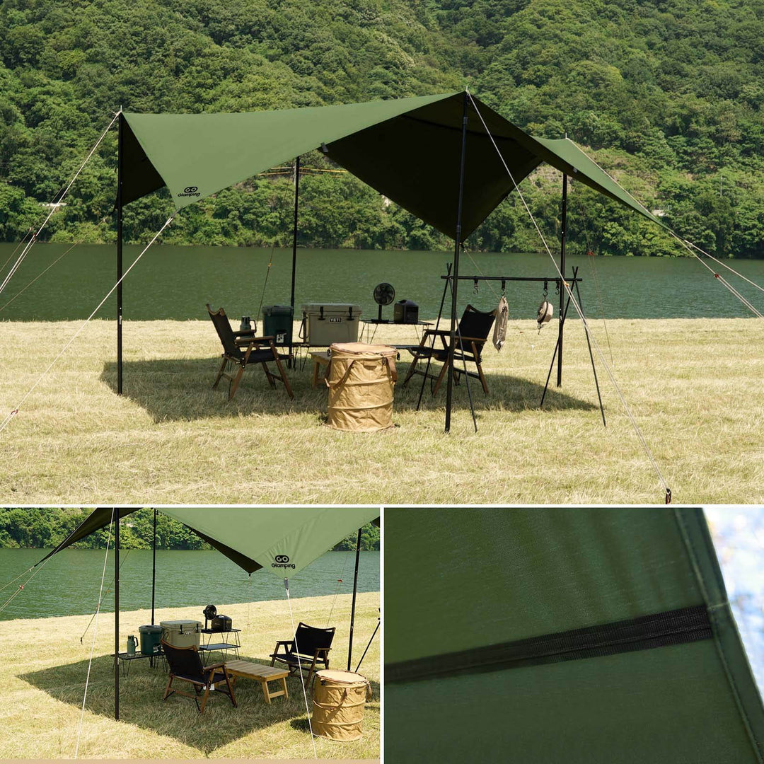 【年中最大Prime Day Sale】【20%OFF】HENGEN+ スクエアタープ TC 295/350/400 - GOGlamping