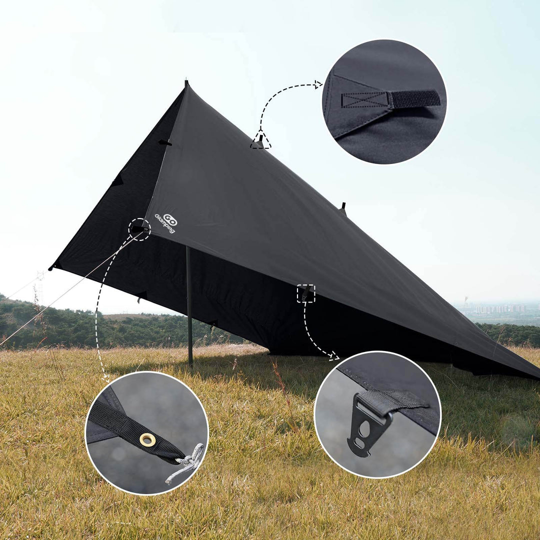 【年中最大Prime Day Sale】【20%OFF】HENGEN+ スクエアタープ TC 295/350/400 - GOGlamping