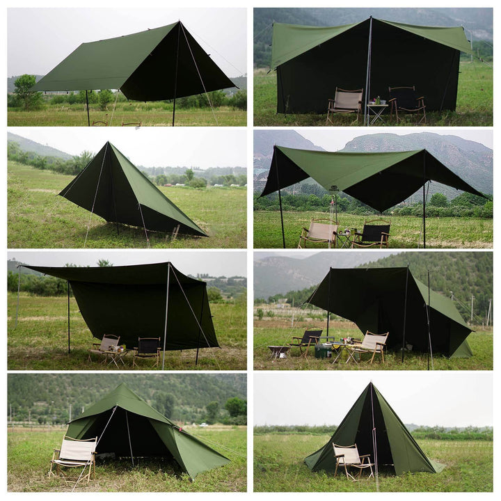 【年中最大Prime Day Sale】【20%OFF】HENGEN+ スクエアタープ TC 295/350/400 - GOGlamping