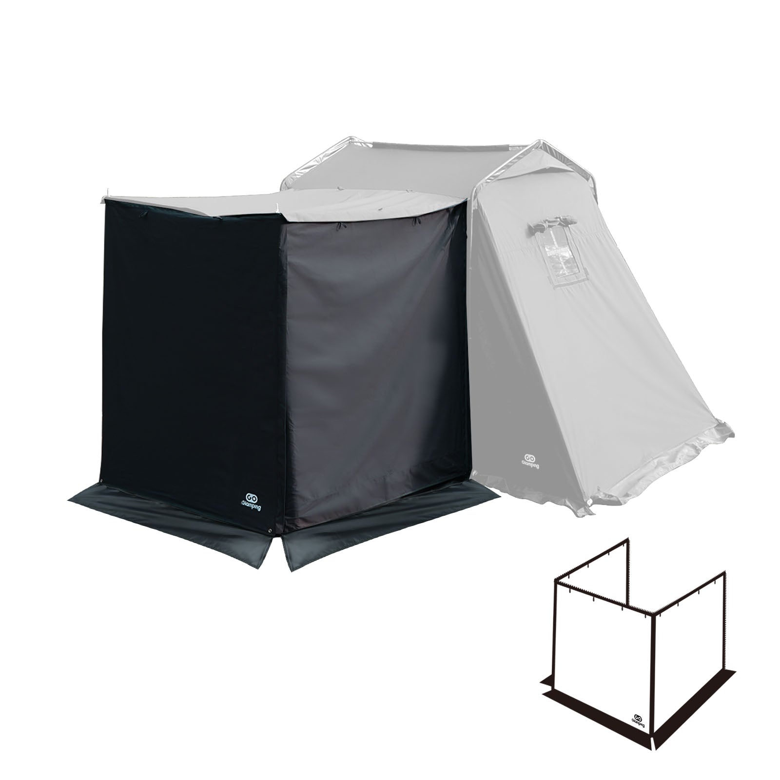 タイムセール中】GOGlamping G・G PUP 2.0パップテント専用TC前幕