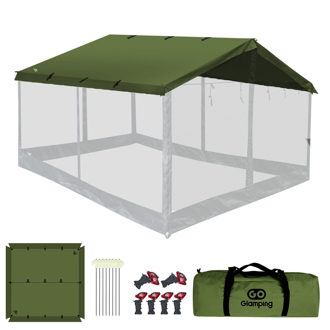 【新製品】【25％OFF】HENKAKU スクエアタープ テント TC&オプションパーツ