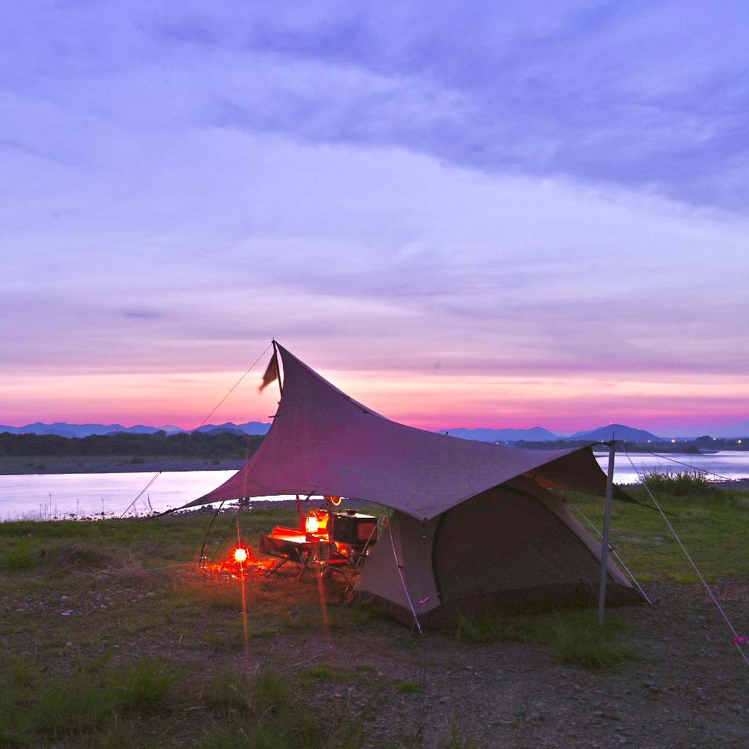 【テントセット】GOGLAMPING SKY EYE 自立式 TC テント 山帆 ヘキサタープ