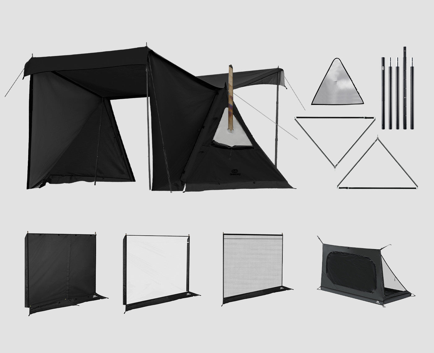 GOGlamping G・G PUP2.0 パップテント＆専用 TC 前幕 【テントセット】