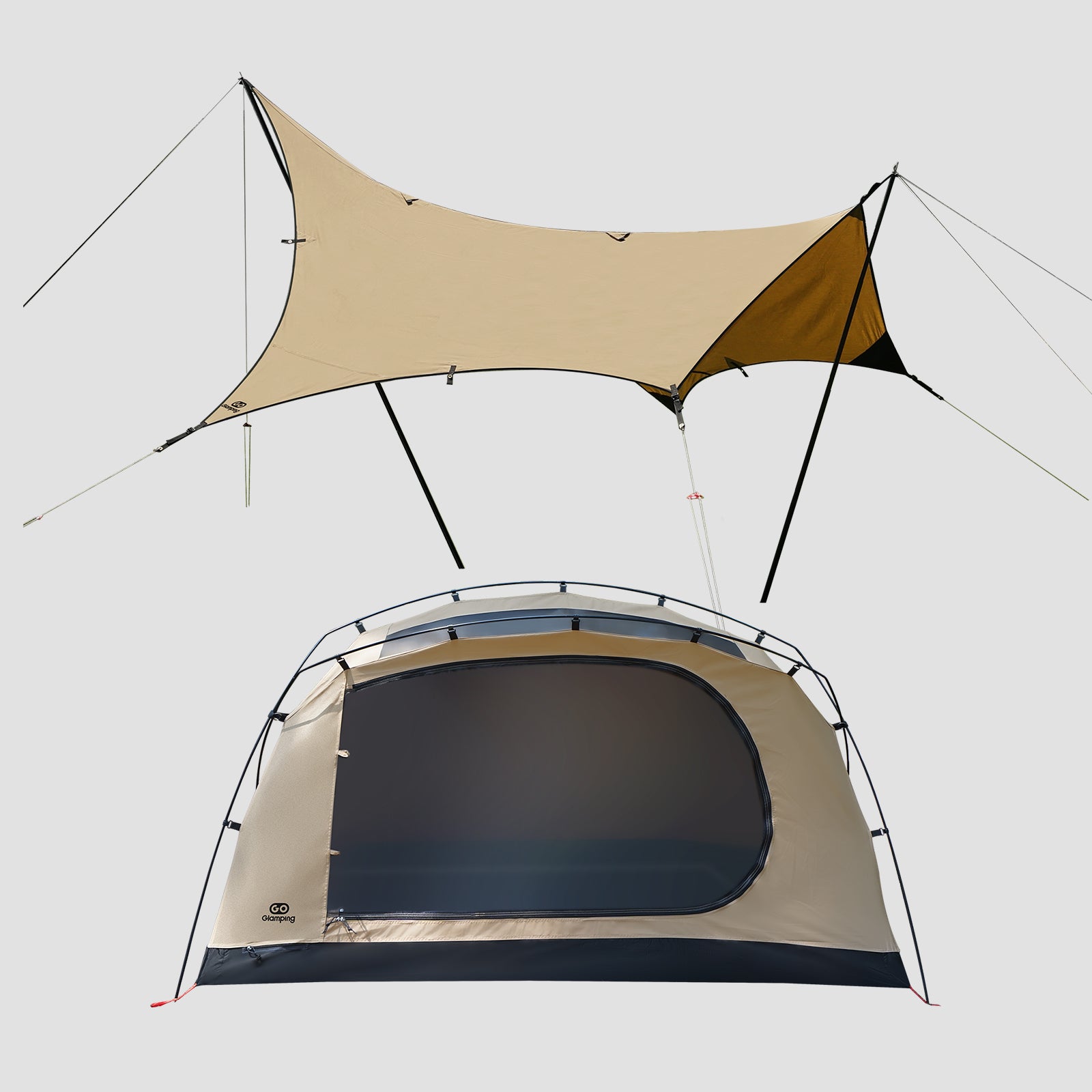Tent Set] GOGlamping SKY EYE 自立式 TC テント 山帆 ヘキサタープ