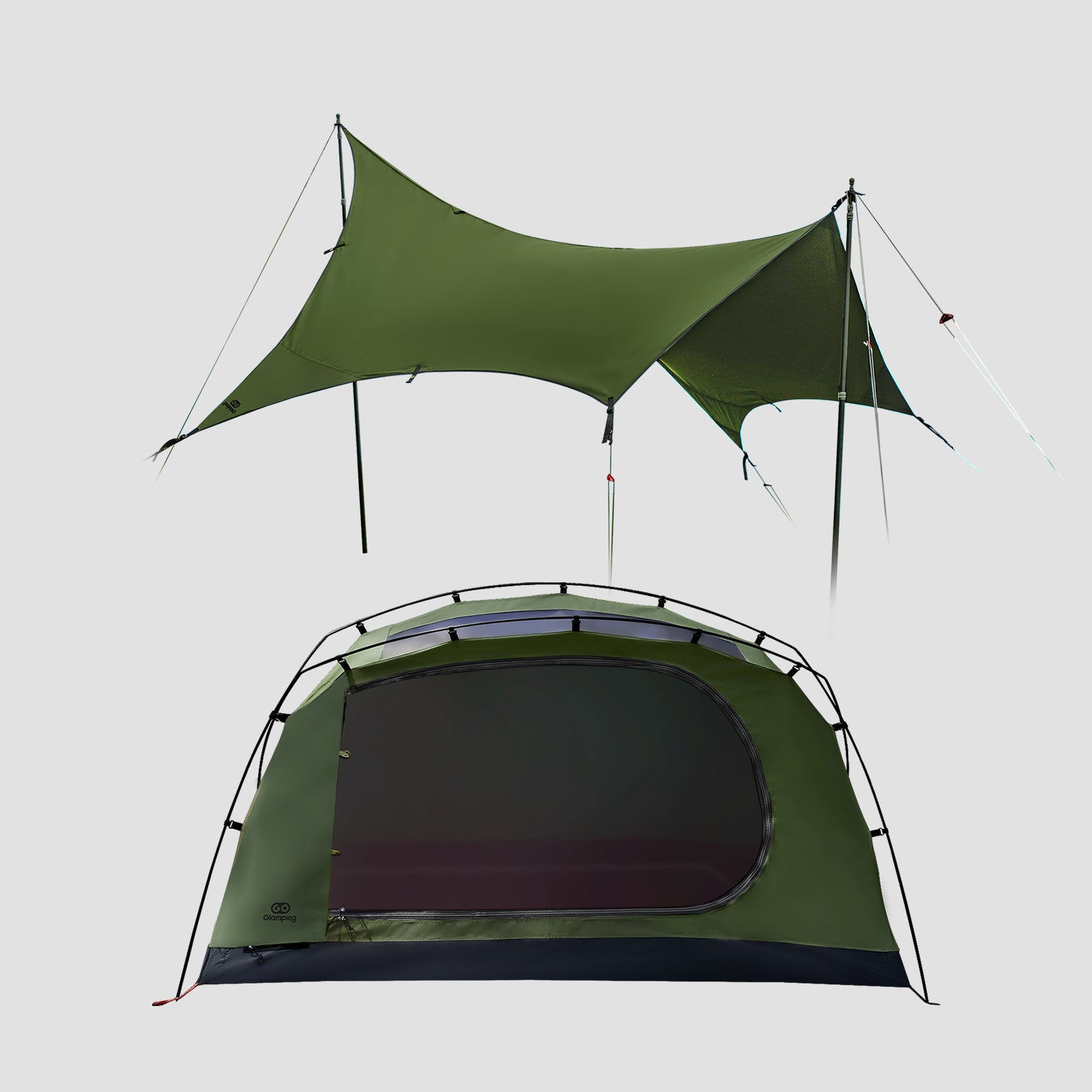 Tent Set] GOGlamping SKY EYE 自立式 TC テント 山帆 ヘキサタープ