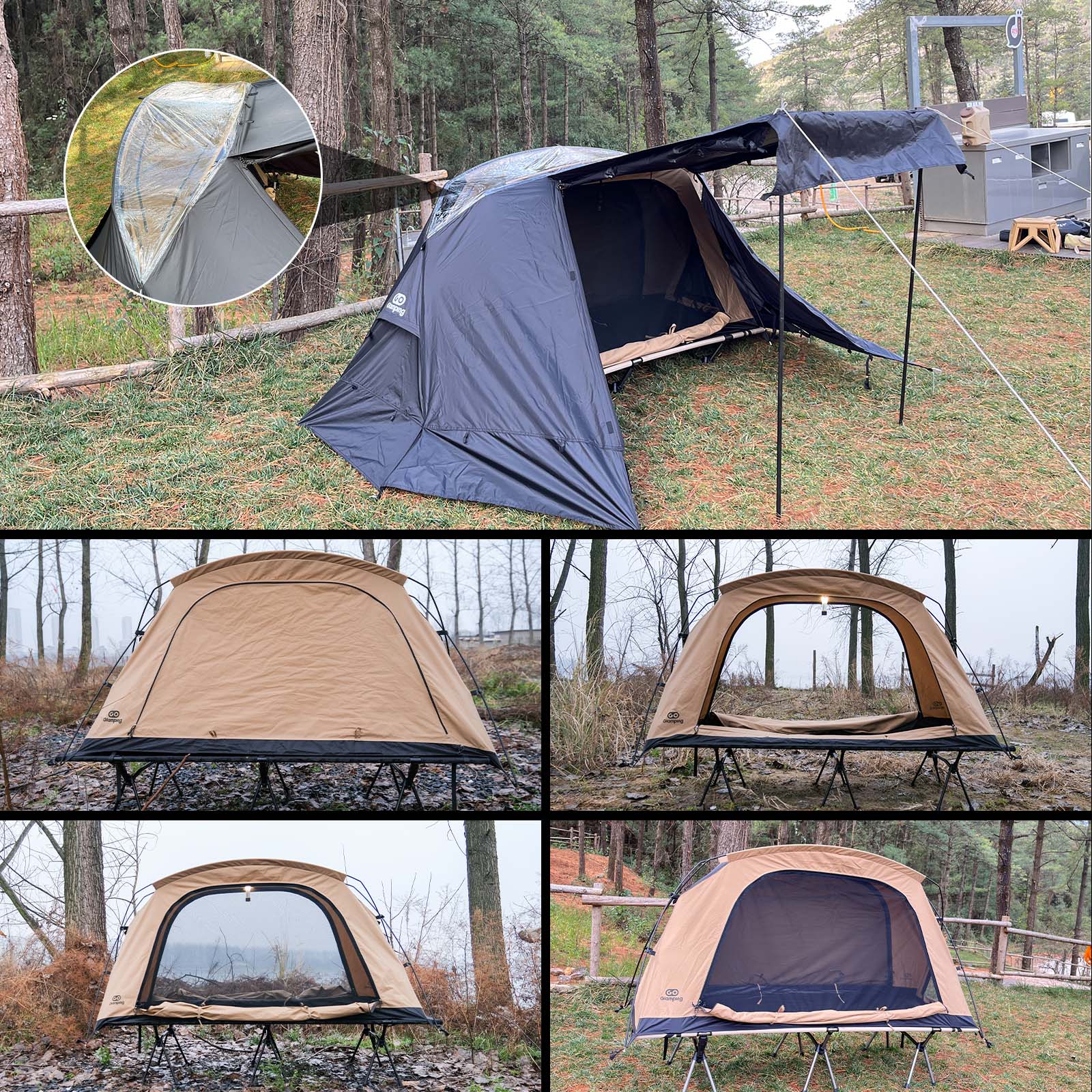 GOGlamping SKY EYE CT 自立式 コットテント TC & フライシート