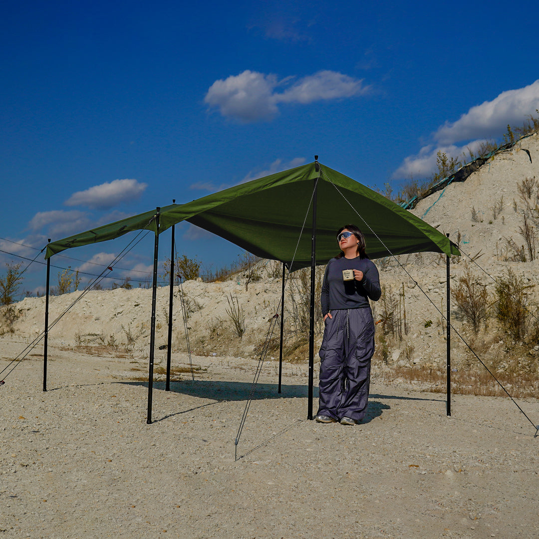 【新製品】【キャンプ祭り】【25％OFF】HENKAKU スクエアタープ テント TC&オプションパーツ