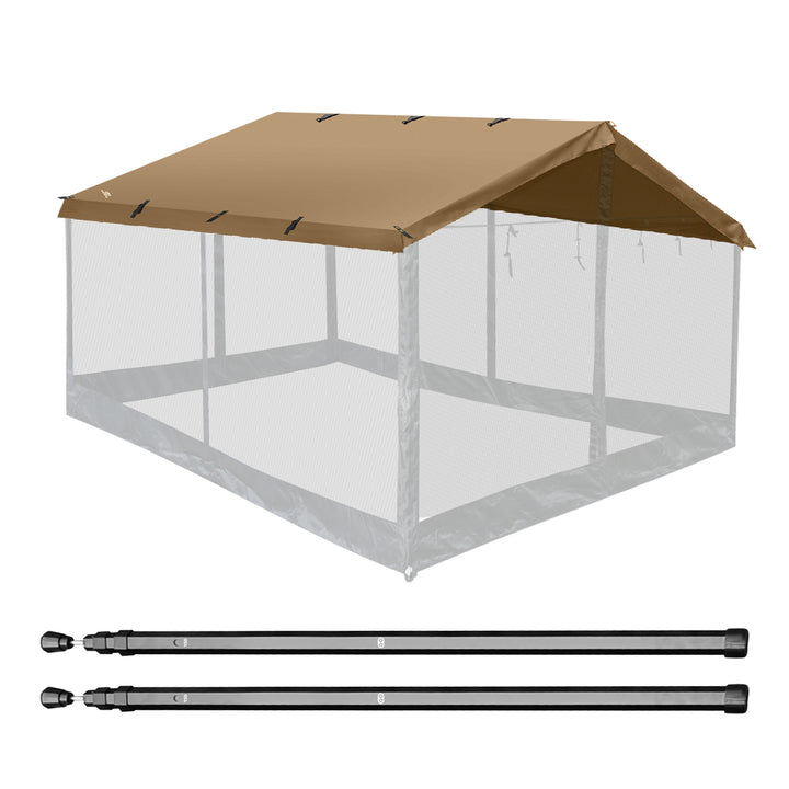 【20%OFF】HENKAKU スクエアタープ テント TC & GO六角伸縮ポ一ル「220通常版」