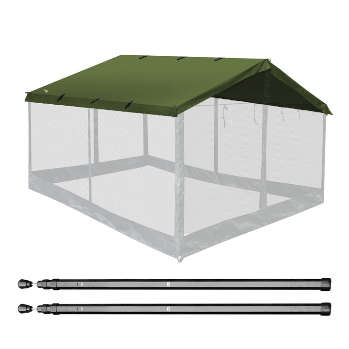 【20%OFF】HENKAKU スクエアタープ テント TC & GO六角伸縮ポ一ル「220通常版」