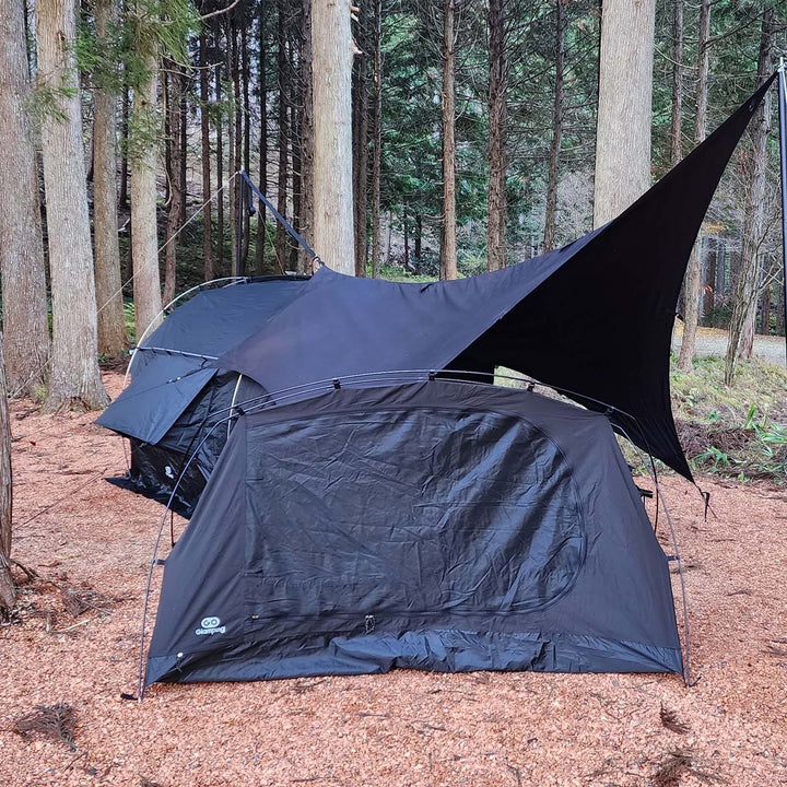 【テントセット】GOGLAMPING SKY EYE 自立式 TC テント 山帆 ヘキサタープ