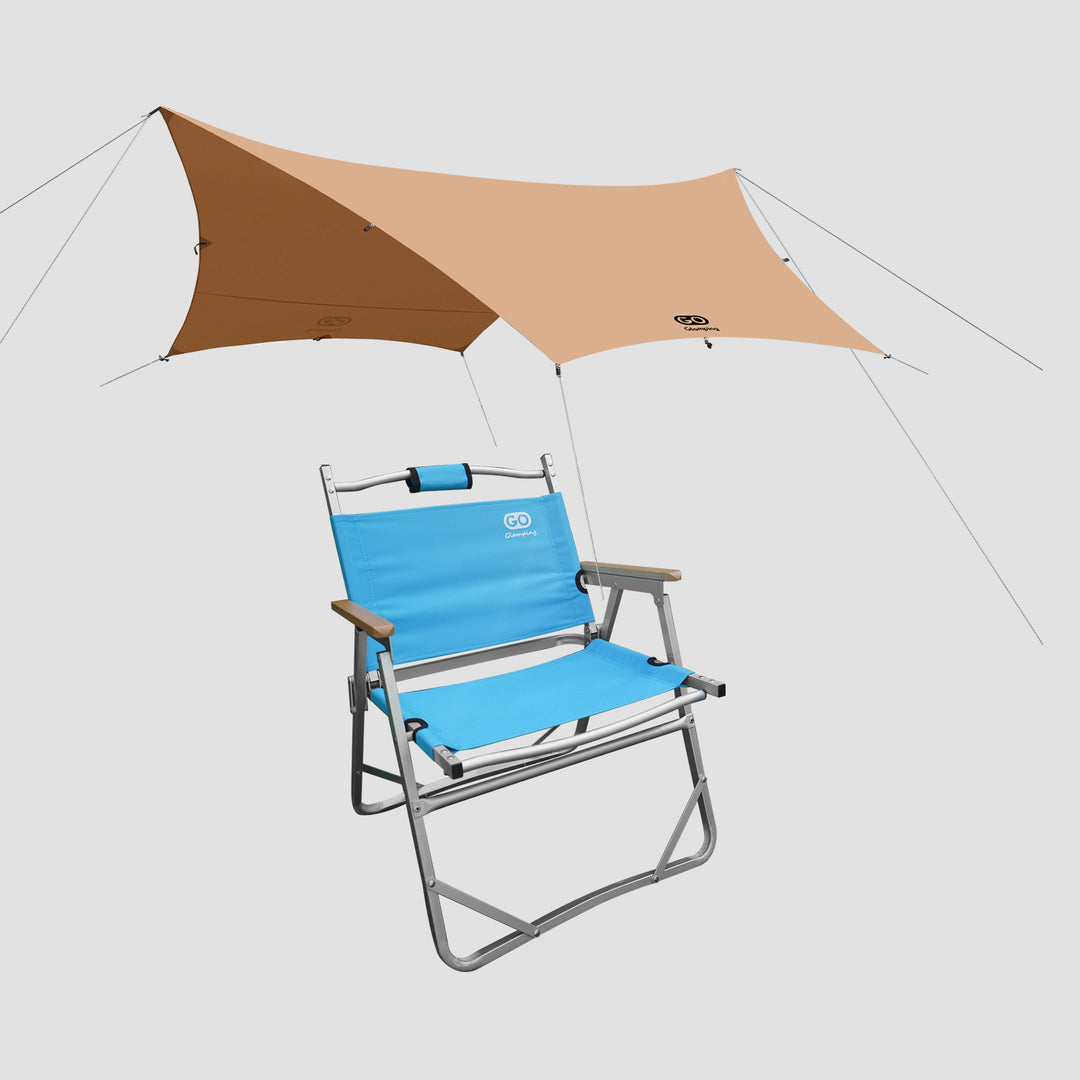 【特選セットセール】TSUBASA ヘキサタープ TC 4人用と アルミ製 アウトドア 折りたたみ チェア