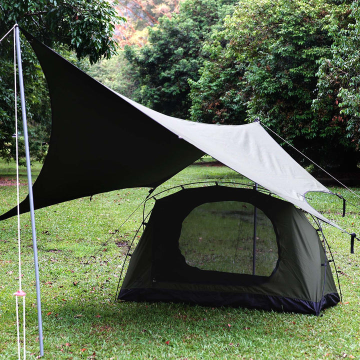 【テントセット】GOGLAMPING SKY EYE 自立式 TC テント 山帆 ヘキサタープ