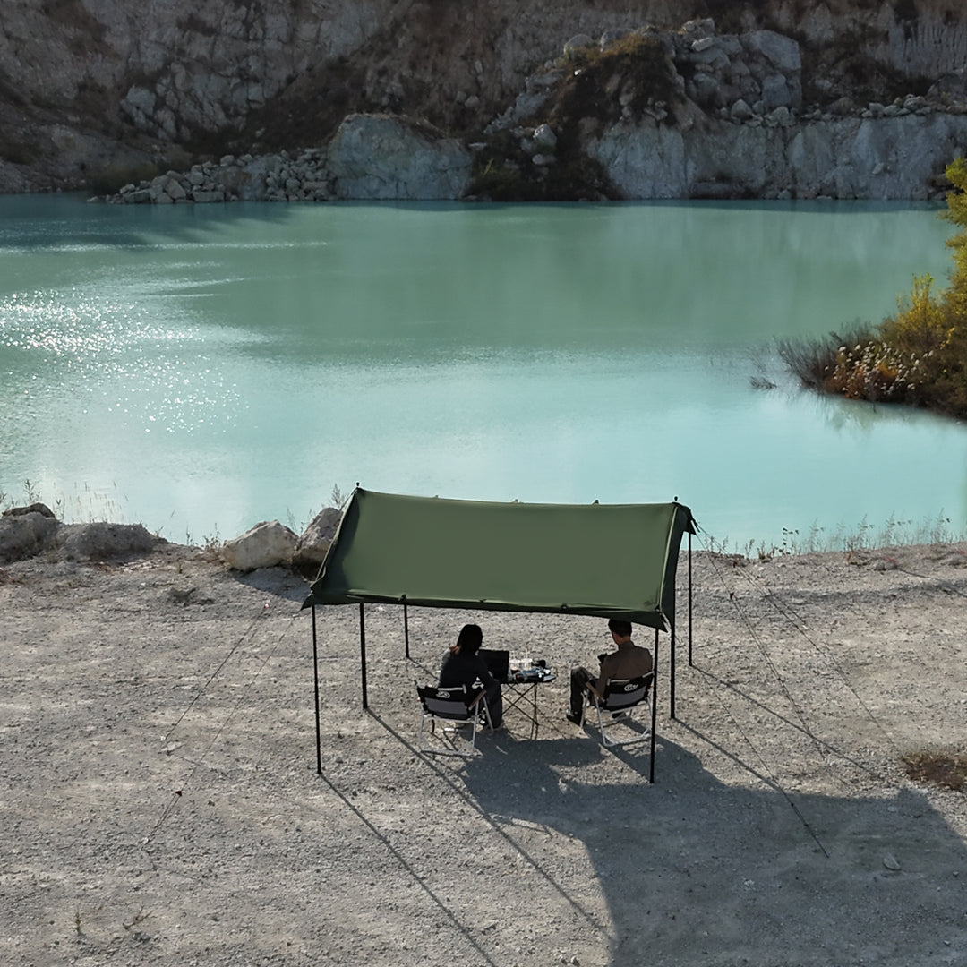 【20%OFF】HENKAKU スクエアタープ テント TC & GO六角伸縮ポ一ル「220通常版」