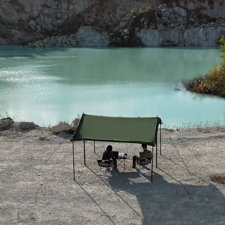 【20%OFF】HENKAKU スクエアタープ テント TC & GO六角伸縮ポ一ル「220通常版」