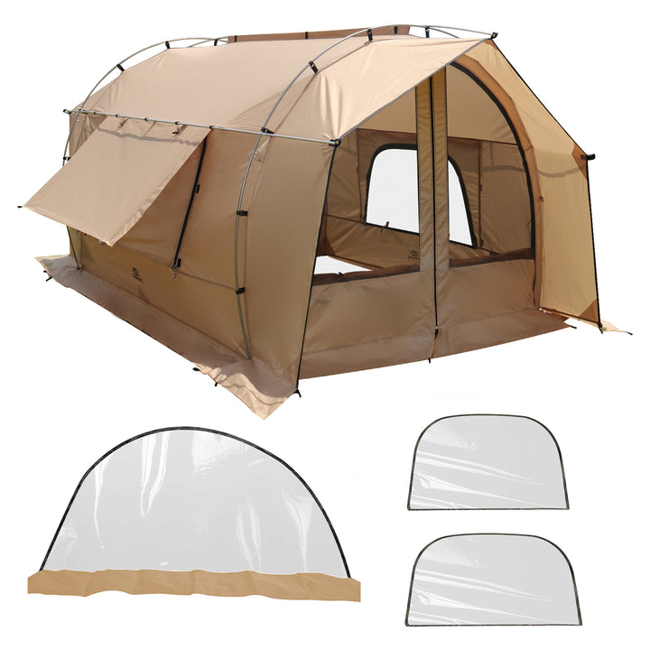 【GW Sale】【25％OFF】カヌー 自立式 トンネルテント&専用 TPUドア&TPUウィンドウ