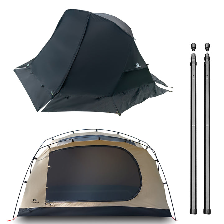 【20%OFF】SKY EYE 自立式 テント TC & 専用フライシート & GO六角伸縮ポ一ル