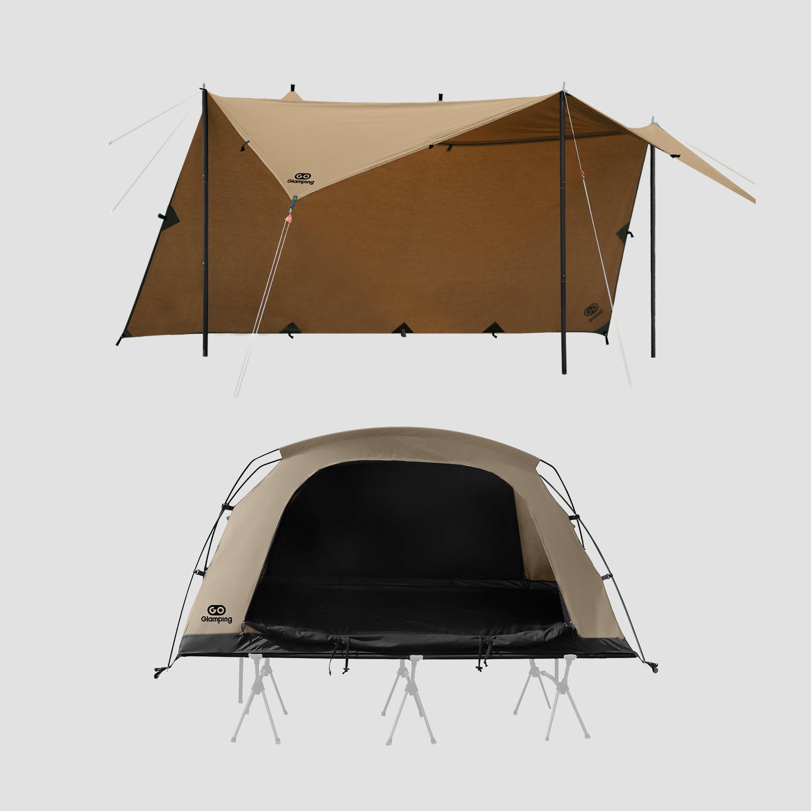 GOGlamping SKY EYE CT 自立式 コットテント TC & フライシート[テント