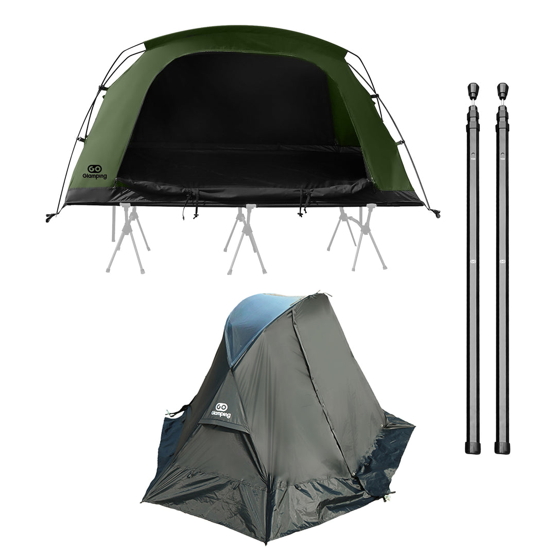 【20％OFF】SKY EYE CT 自立式 コットテント TC & フライシート & GO六角伸縮ポ一ル220