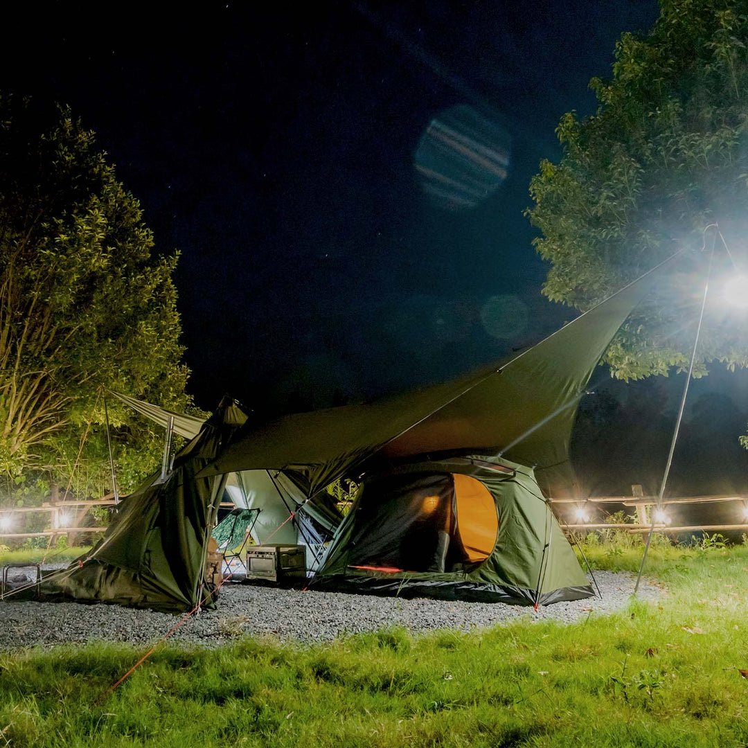 【テントセット】GOGLAMPING SKY EYE 自立式 TC テント 山帆 ヘキサタープ