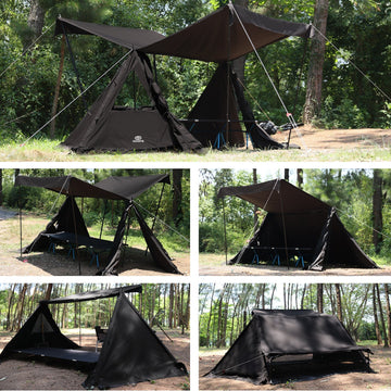 GOGlamping G・G PUP2.0 パップテント＆専用二又ポール2本＆横接続 