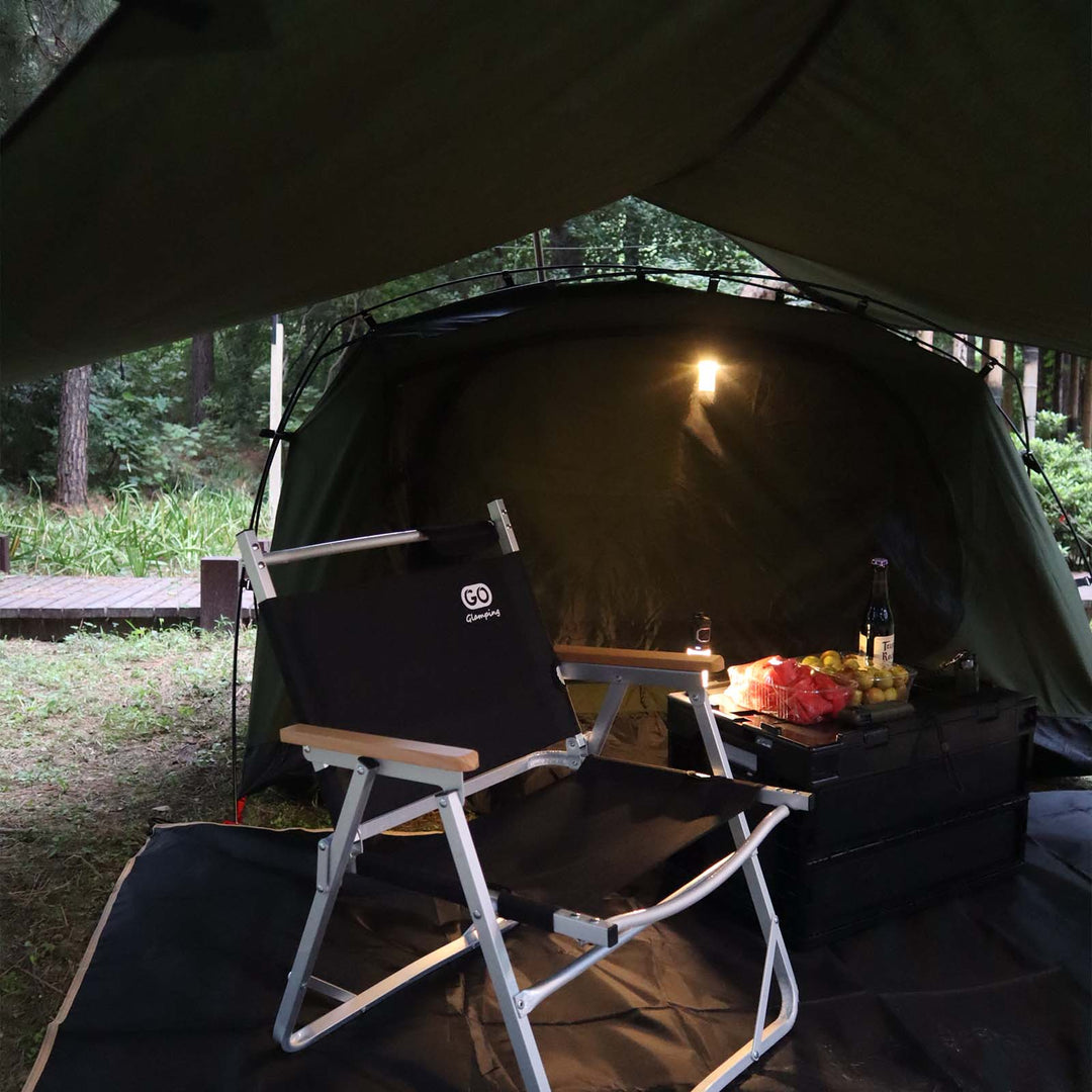 【テントセット】GOGLAMPING SKY EYE 自立式 TC テント 山帆 ヘキサタープ