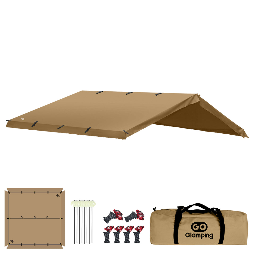 【新製品】【キャンプ祭り】【25％OFF】HENKAKU スクエアタープ テント TC&オプションパーツ