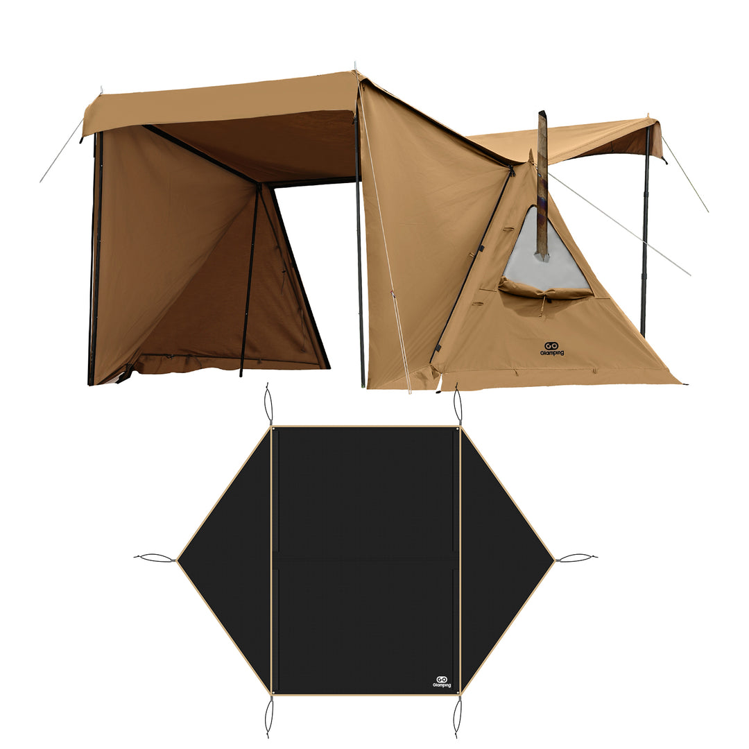 【20％OFF】パップテント &  グランドシート 六角 G・G PUP パップテント用
