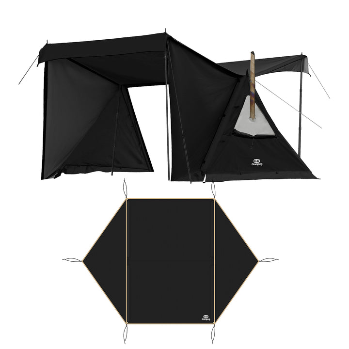 【20％OFF】パップテント &  グランドシート 六角 G・G PUP パップテント用