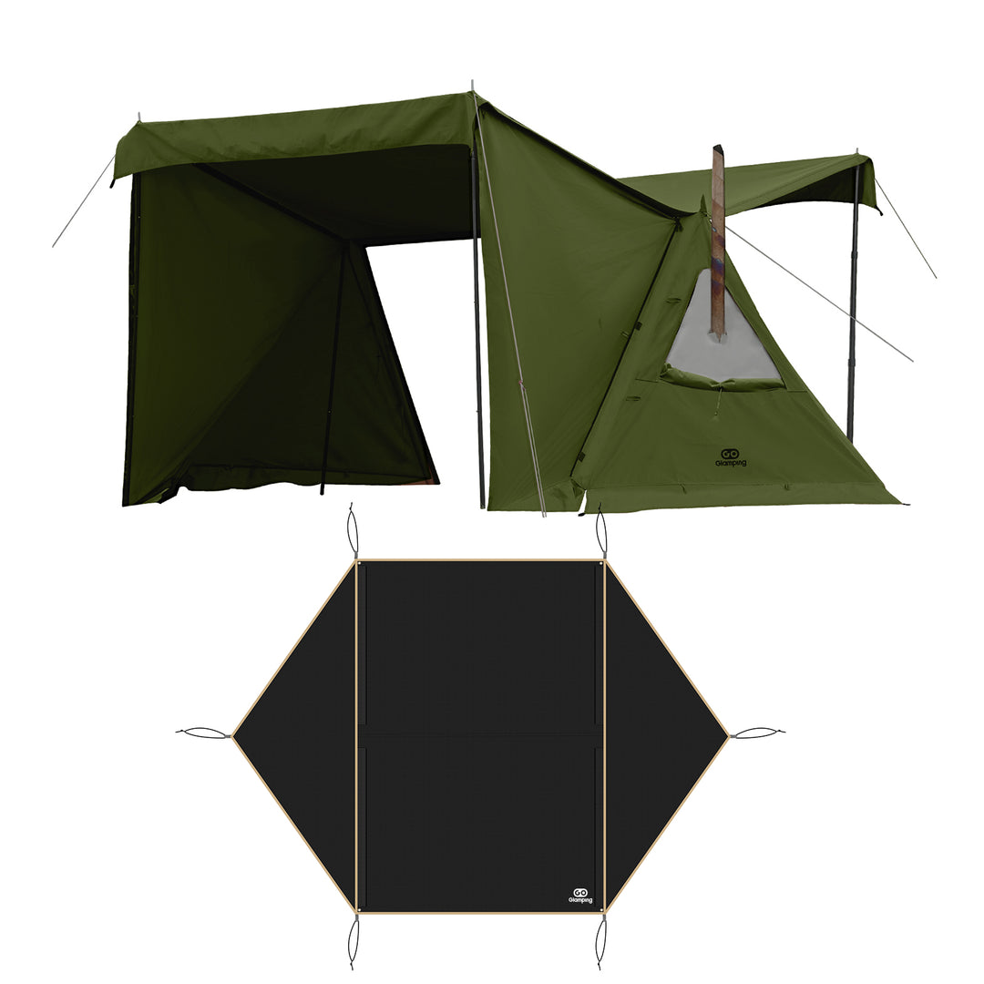 【20％OFF】パップテント &  グランドシート 六角 G・G PUP パップテント用