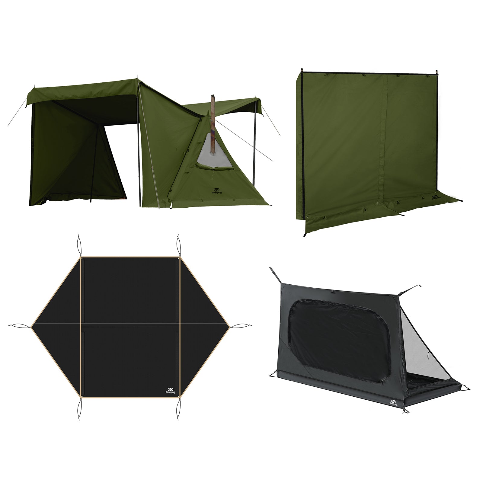 タイムセール中】GOGlamping G・G PUP2.0 パップテントTC