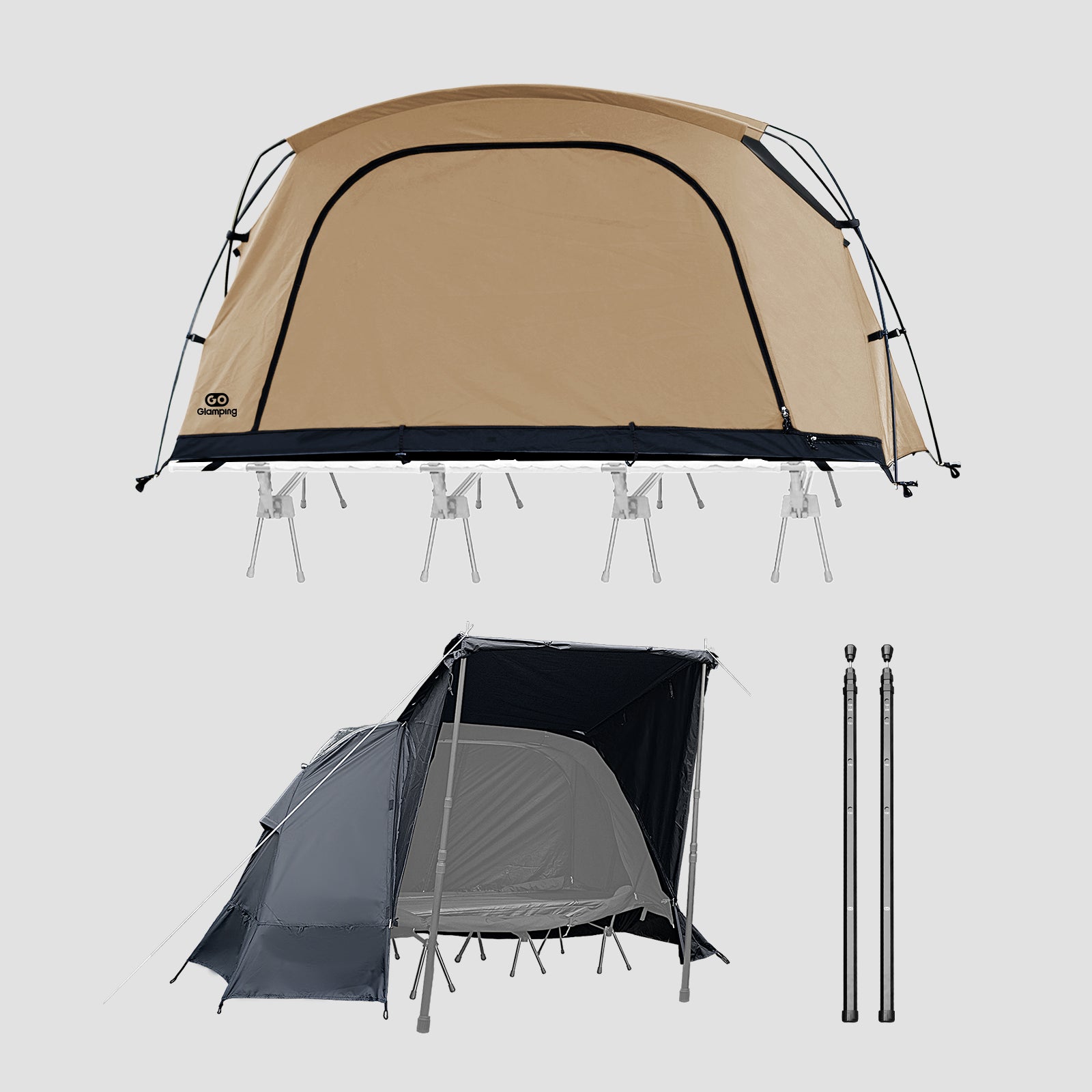 GOGlamping SKY EYE CT 自立式 コットテント TC & フライシート[テント