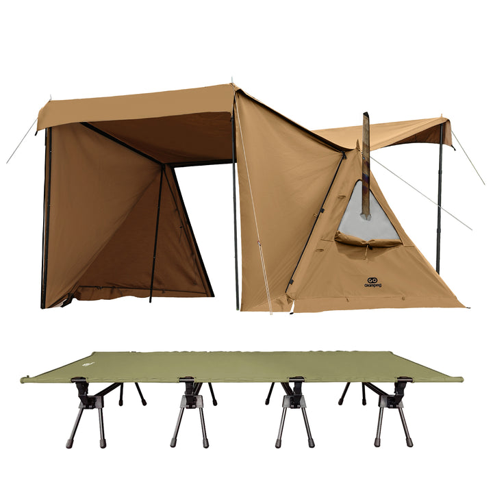 【20％OFF】パップテントTC  &   YUMEMI コット M&L