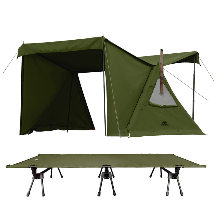 【20％OFF】パップテントTC  &   YUMEMI コット M&L