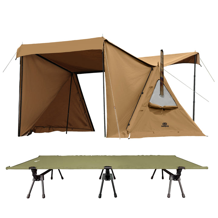 【20％OFF】パップテントTC  &   YUMEMI コット M&L