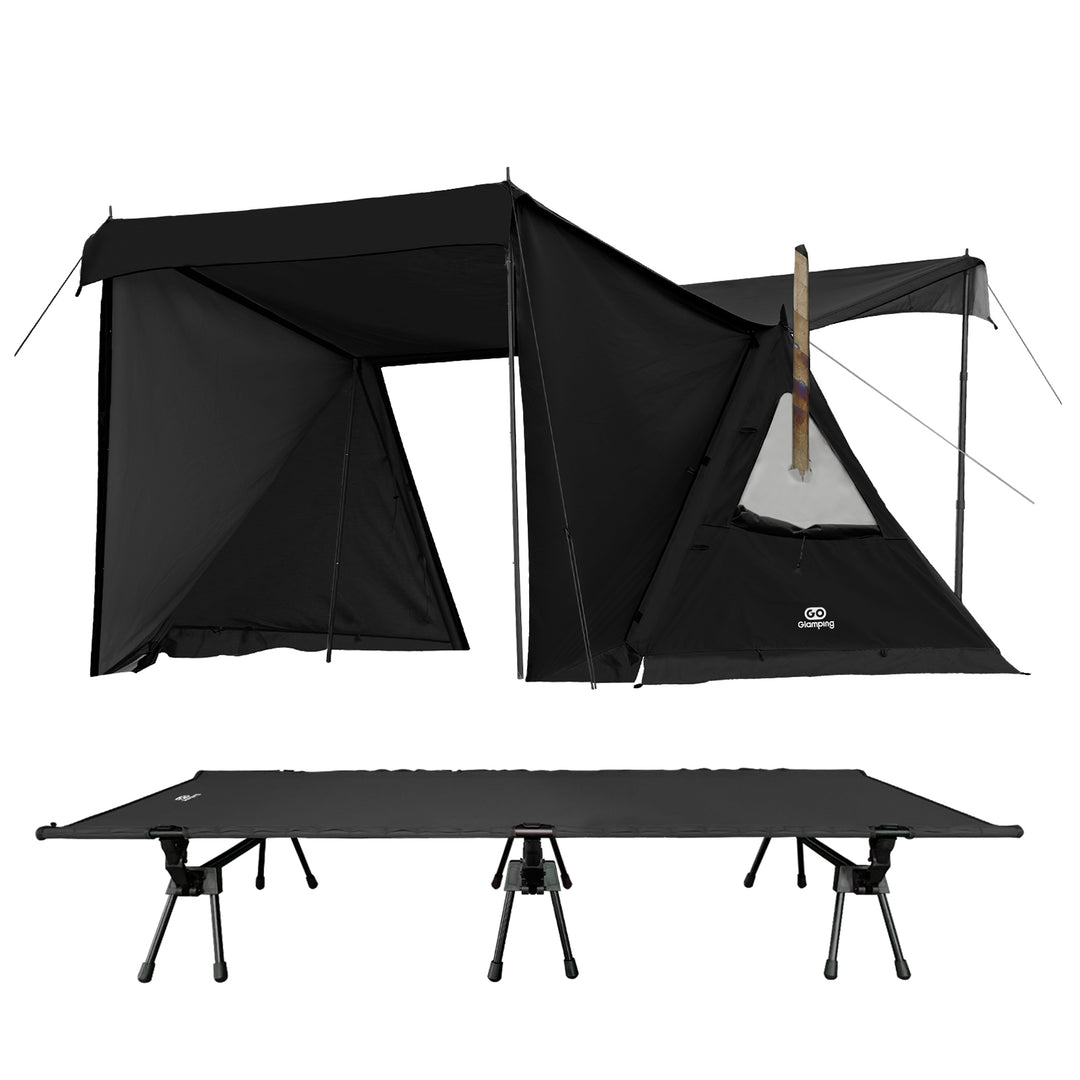 【20％OFF】パップテントTC  &   YUMEMI コット M&L