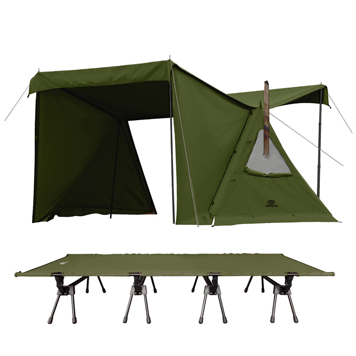 【20％OFF】パップテントTC  &   YUMEMI コット M&L