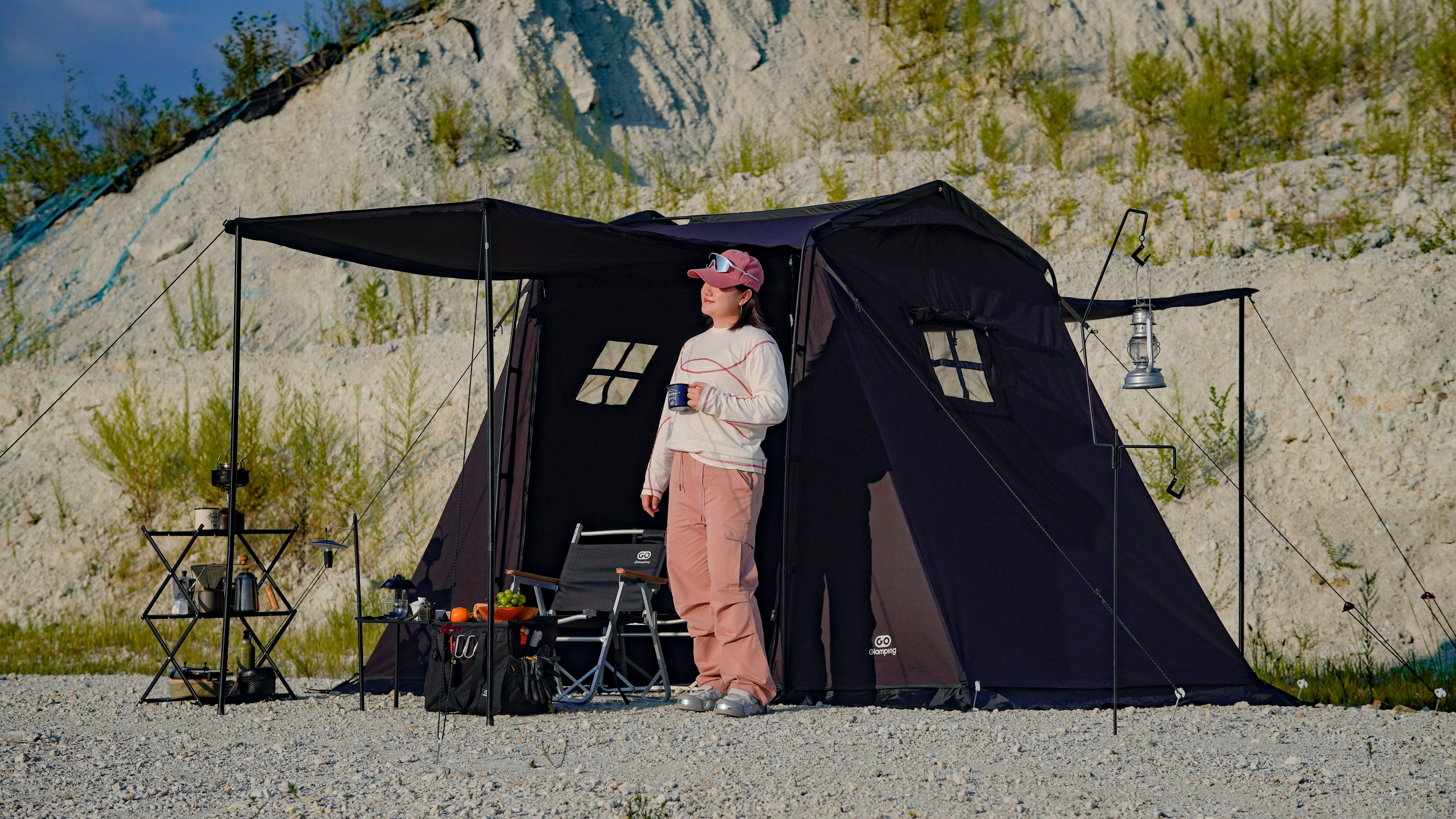 GoGlamping　HENGEN+　4m×4m 楽天市場】GOGlamping HENGEN+スクエアタープTC 正方形タープ