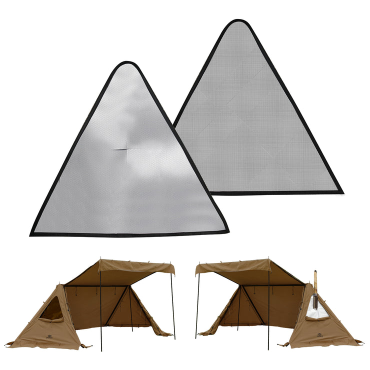 G・G PUP 2.0パップテント専用 三角窓用メッシュシートと三角窓用耐熱シート
