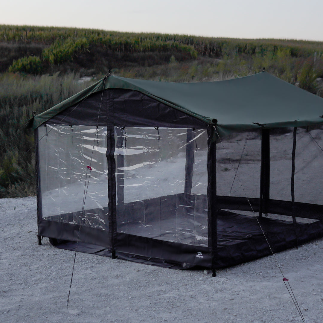 【新製品】【キャンプ祭り】【25％OFF】HENKAKU スクエアタープ テント TC&オプションパーツ