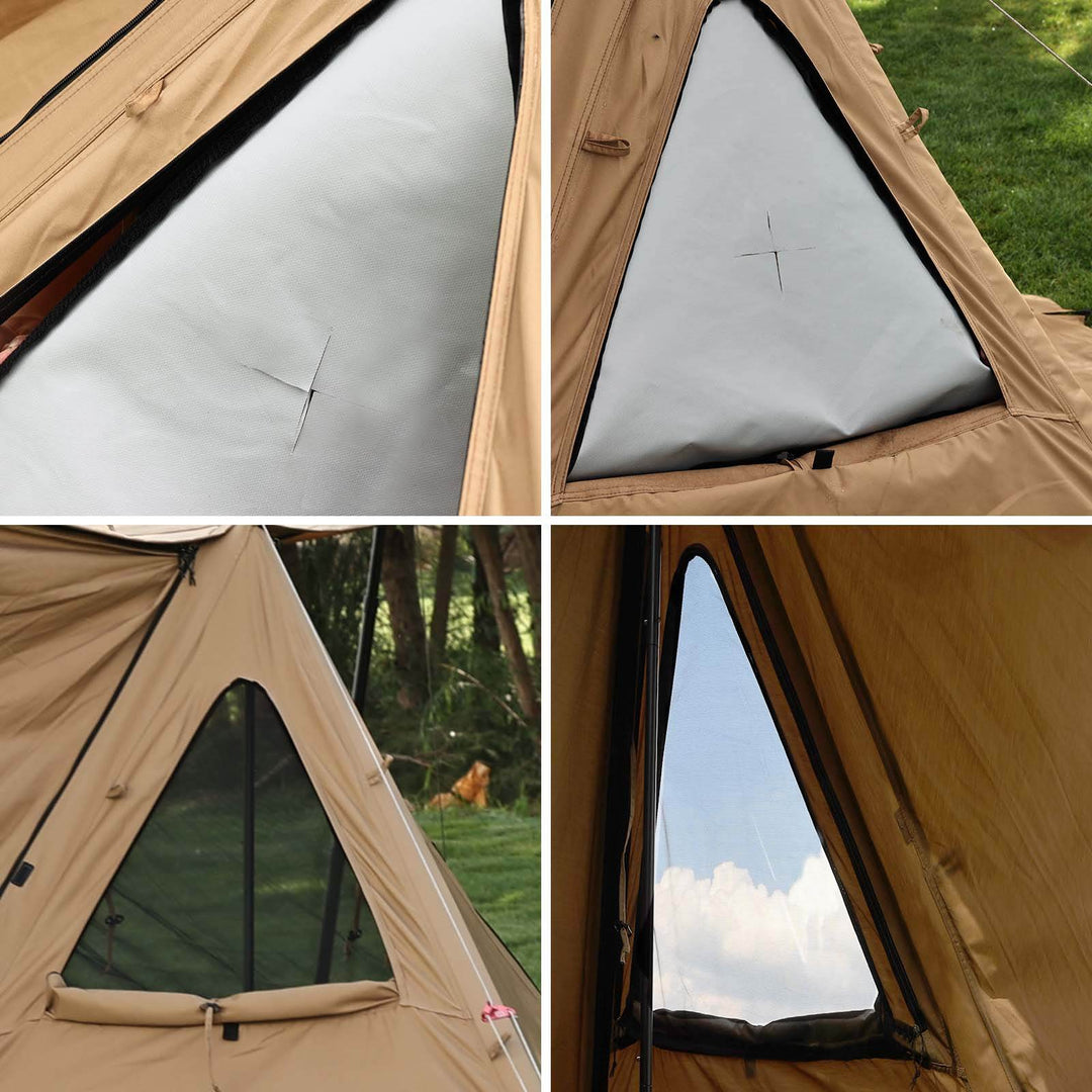 G・G PUP 2.0パップテント専用 三角窓用メッシュシートと三角窓用耐熱シート - GOGlamping