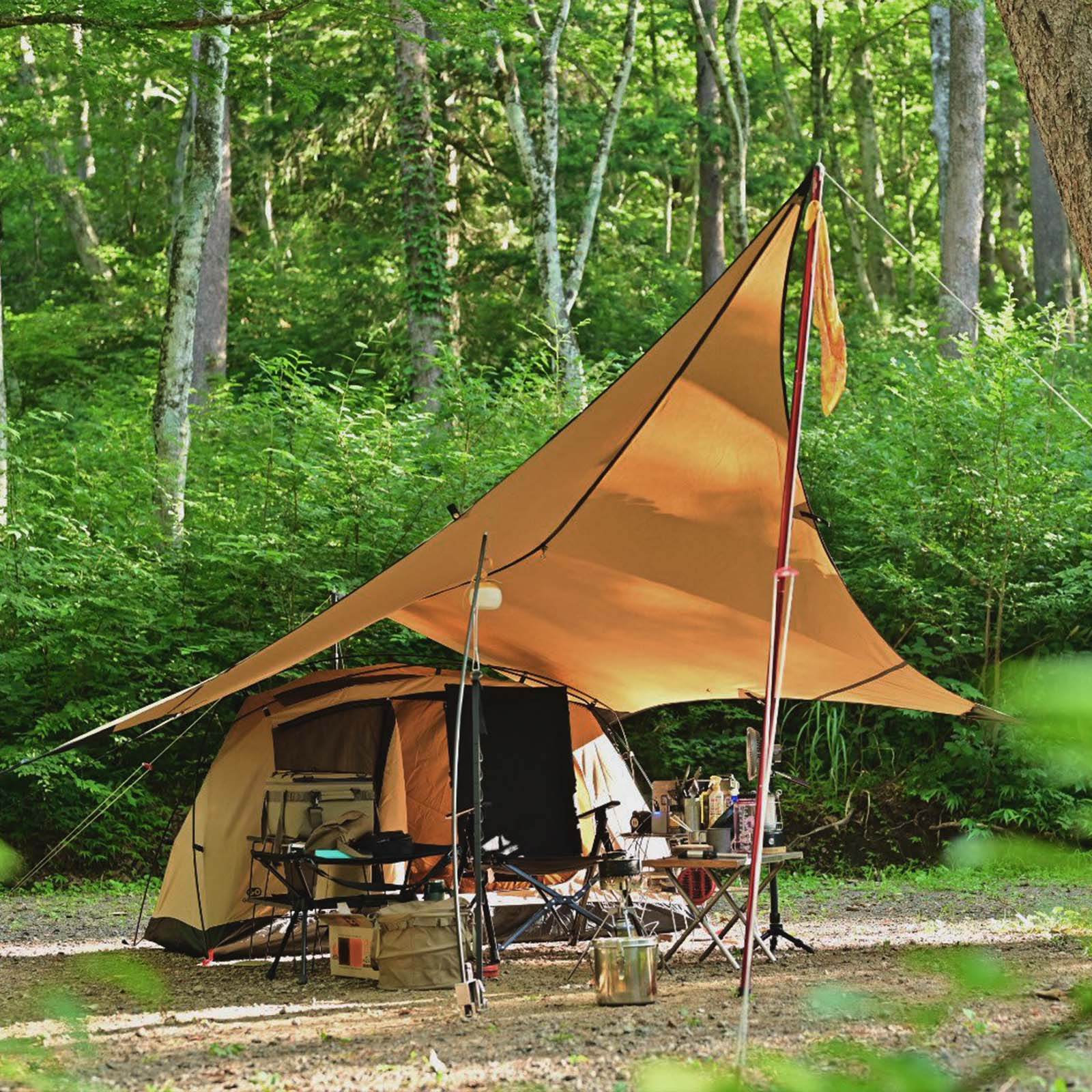 Tent Set] GOGlamping SKY EYE 自立式 TC テント 山帆 ヘキサタープ