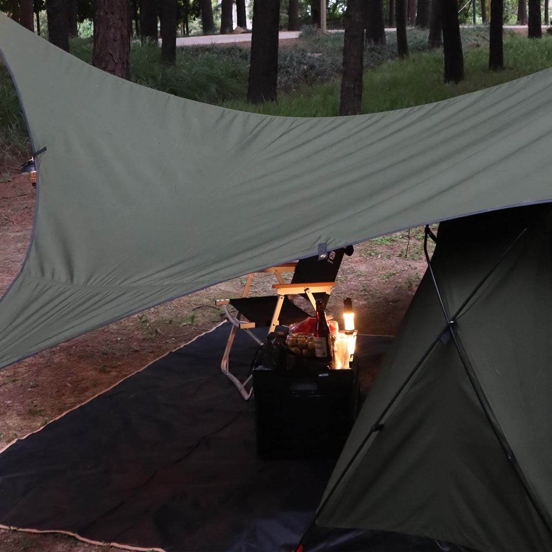 【テントセット】GOGLAMPING SKY EYE 自立式 TC テント 山帆 ヘキサタープ - GOGlamping