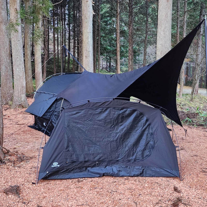 【テントセット】GOGLAMPING SKY EYE 自立式 TC テント 山帆 ヘキサタープ - GOGlamping