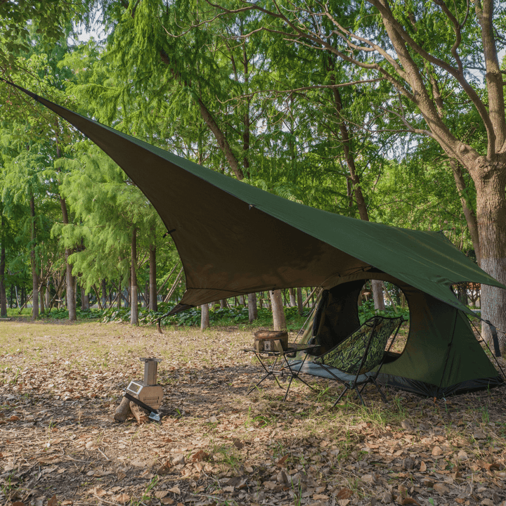 【テントセット】GOGLAMPING SKY EYE 自立式 TC テント 山帆 ヘキサタープ - GOGlamping