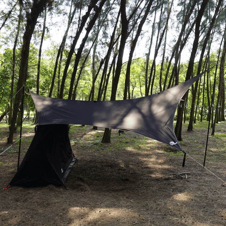【テントセット】GOGLAMPING SKY EYE 自立式 TC テント 山帆 ヘキサタープ - GOGlamping