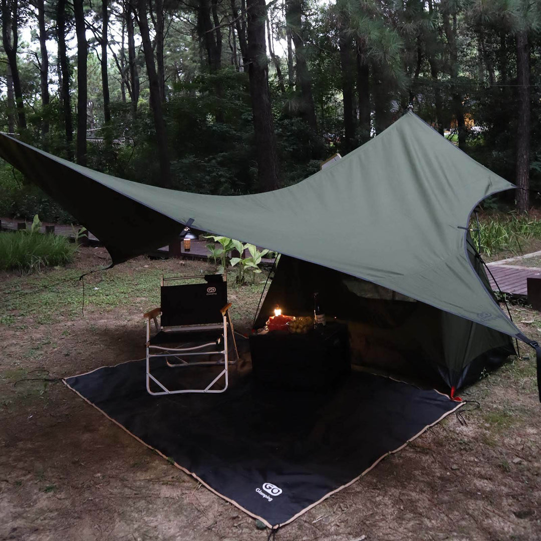 【テントセット】GOGLAMPING SKY EYE 自立式 TC テント 山帆 ヘキサタープ - GOGlamping
