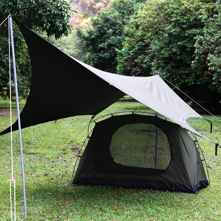 【テントセット】GOGLAMPING SKY EYE 自立式 TC テント 山帆 ヘキサタープ - GOGlamping